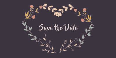 Save-the-Date Karte zur Hochzeit