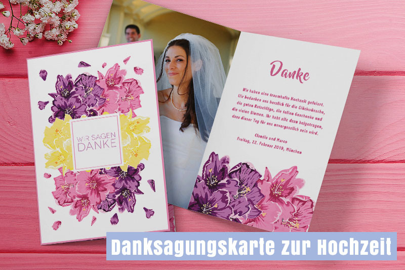 Danksagungskarten Zur Hochzeit Selbst Gestalten