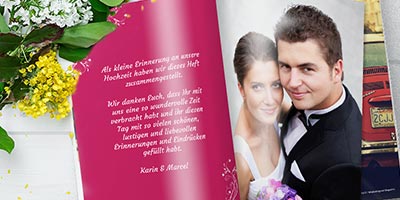 Erinnerungsheft zur Hochzeit