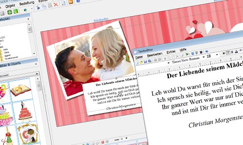 Gestaltungssoftware Romantikbuch